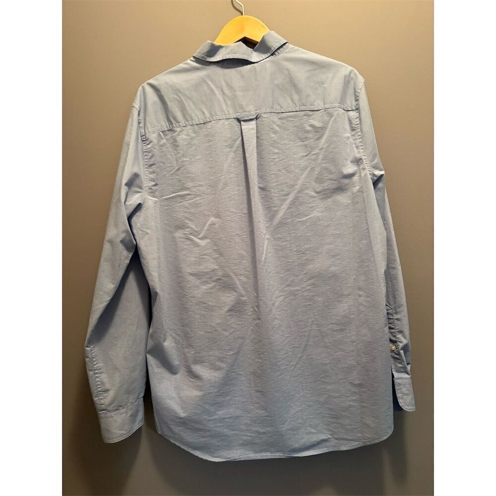 Chaps Men's L Blue  Stretch Button-Up Shirt Long Sleeve Casual - Picture 5 of 8